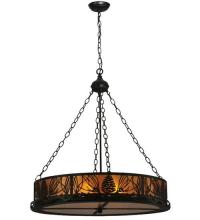 Meyda Black 50026 - 72"W Mountain Pine Inverted Pendant