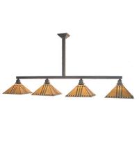 Meyda Black 50038 - 59"L Prairie Corn 4 LT Island Pendant