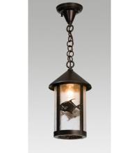 Meyda Black 50119 - 8" Wide Fulton Permit Fish Mini Pendant