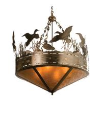 Meyda Black 50138 - 30"W Ducks in Flight Inverted Pendant