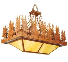 Meyda Black 50216 - 40"L Pine Lake Oblong Inverted Pendant