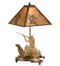 Meyda Black 50402 - 20"H Duck Hunter W/Dog Table Lamp