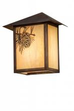 Meyda Black 50449 - 9"W Seneca Winter Pine Wall Sconce