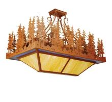 Meyda Black 50960 - 40"L Pine Lake Oblong Inverted Pendant