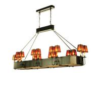 Meyda Black 51057 - 82"L Carpathian 16 LT Oblong Chandelier