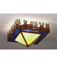 Meyda Black 51505 - 19" Square Pine Lake Flushmount