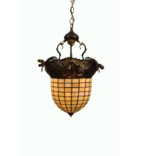 Meyda Black 51850 - 14"W Greenbriar Oak Inverted Pendant