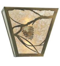 Meyda Black 52063 - 13"W Whispering Pines Wall Sconce