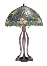 Meyda Black 52172 - 30"H Trillium & Violet Table Lamp