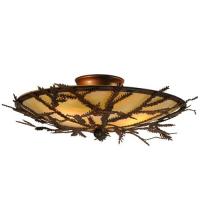 Meyda Black 52390 - 19"W Pine Branch Flushmount