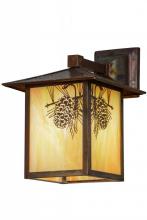 Meyda Black 57111 - 9"W Seneca Winter Pine Solid Mount Wall Sconce