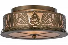 Meyda Black 65099 - 16"W Mountain Pine Flushmount