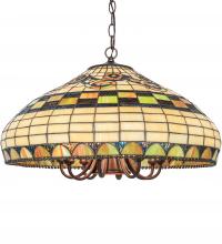 Meyda Black 65670 - 23" Wide Tiffany Edwardian Pendant