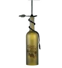 Meyda Black 65761 - 3"W Personalized Etched Grapes Wine Bottle Mini Pendant