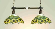 Meyda Black 65825 - 35" Long Wild Sunflower 2 LT Island Pendant