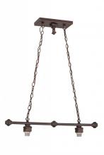 Meyda Black 66238 - 32"L Mahogany Bronze 2 LT Island Pendant Hardware