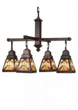 Meyda Black 66523 - 26"W NUEVO Mission 4 LT Chandelier