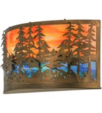 Meyda Black 66935 - 24" Wide Tall Pines Wall Sconce