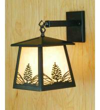 Meyda Black 67278 - 7"W Stillwater Mountain Pine Hanging Wall Sconce