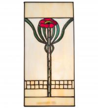 Meyda Black 67291 - 6" Wide X 12" High Poppy Window