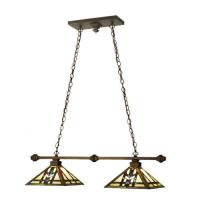 Meyda Black 67735 - 32"L Prairie Wheat 2 LT Island Pendant