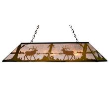 Meyda Black 67745 - 72"L Elk at Lake Oblong Pendant