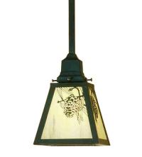 Meyda Black 67879 - 6" Square Winter Pine Mini Pendant