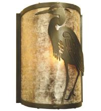 Meyda Black 68185 - 8" Wide Heron Left Wall Sconce