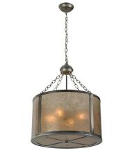 Meyda Black 68316 - 20"W Smythe Craftsman Inverted Pendant