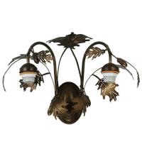 Meyda Black 68931 - 17.5"W Greenbriar Oak Antique Copper 2 LT Wall Sconce Hardware