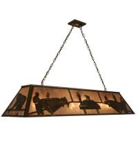 Meyda Black 69613 - 60"L Pool Hall Oblong Pendant