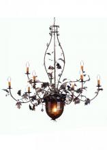 Meyda Black 69619 - 63" Wide Greenbriar Oak 9 Light Chandelier