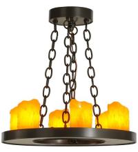 Meyda Black 69637 - 18" Wide Loxley 6 Light Chandelier