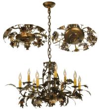 Meyda Black 70624 - 31"W Oak Leaf 9 LT Chandelier