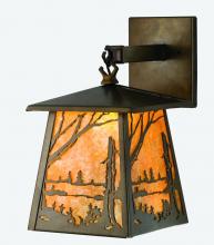 Meyda Black 70680 - 7"W Quiet Pond Hanging Wall Sconce