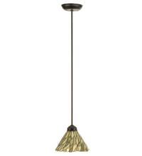 Meyda Black 73652 - 8"W Willow Jadestone Mini Pendant