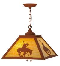 Meyda Black 74035 - 16"Sq Trails End Pendant