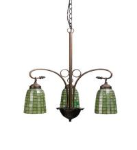 Meyda Black 74054 - 24"W Terra Verde 3 LT Chandelier