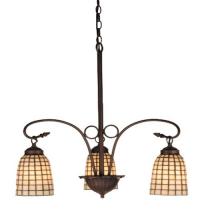 Meyda Black 74059 - 24" Wide Terra Bone 3 Light Chandelier