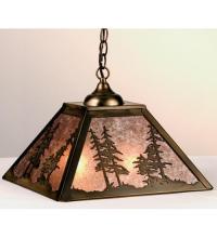 Meyda Black 76318 - 16"Sq Tall Pines Pendant