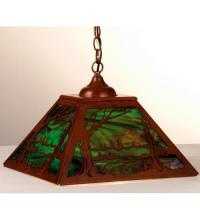 Meyda Black 76320 - 16"Sq Quiet Pond Pendant