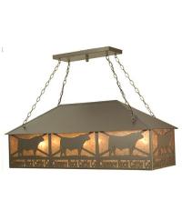 Meyda Black 77924 - 50"L Personalized Chimney Rock Oblong Pendant