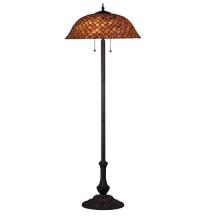 Meyda Black 81064 - 64"H Tiffany Fishscale Floor Lamp