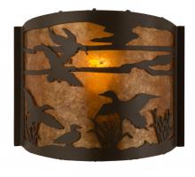 Meyda Black 81076 - 12"W Ducks in Flight Wall Sconce