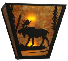 Meyda Black 81105 - 13" Wide Moose Creek Wall Sconce