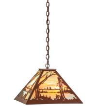 Meyda Black 81412 - 17.5"Sq Quiet Pond Pendant