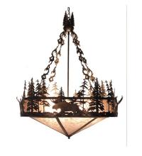 Meyda Black 81428 - 40"W Moose at Dusk Inverted Pendant