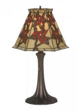 Meyda Black 81620 - 19"H Oriental Peony Accent Lamp