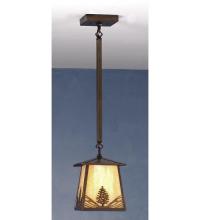 Meyda Black 82136 - 7"Sq Mountain Pine Mini Pendant