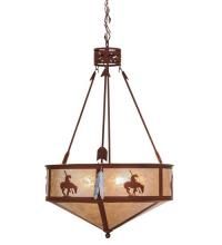 Meyda Black 82337 - 24"W Trails End Inverted Pendant